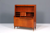 Schlichter Mid Century Schrank Sekretär Bücherregal Retro Highboard Vintage Regal 60s