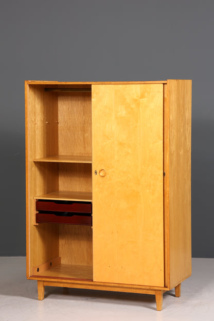 Traumhafter Mid Century Kleiderschrank Vintage Schiebetür Schrank Retro Wäscheschrank