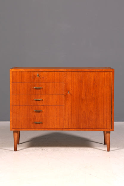 Traumhafte Mid Century Kommode echt Holz Sideboard Vintage Schubladen Kommode