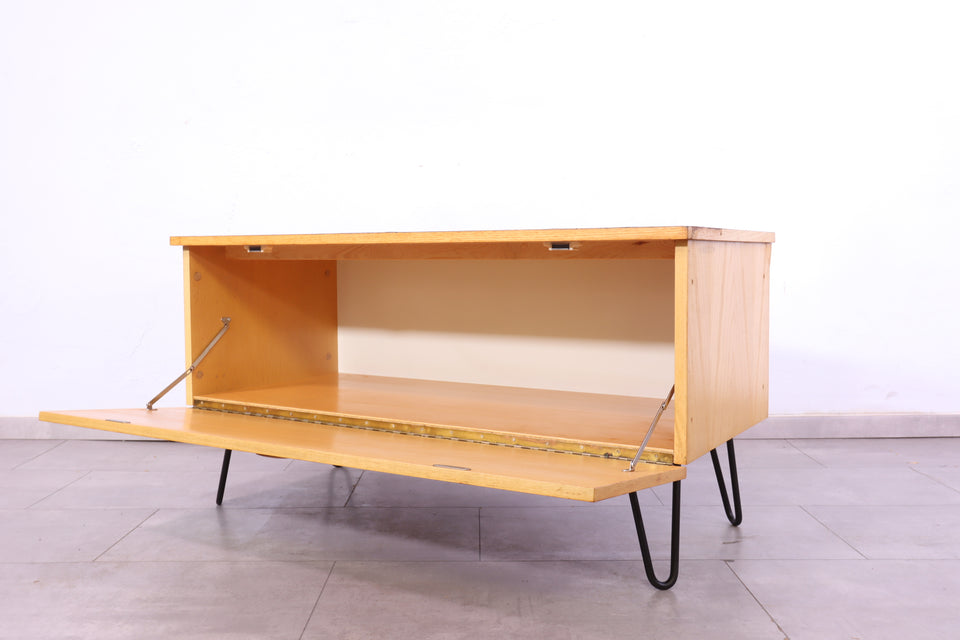 Original Hellerau Kommode Joachim Nebelung 430 Bauhaus Klappschrank Hairpin Legs