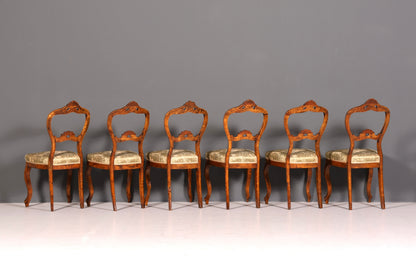 6x Traumhafte Louis Philippe Stil Stühle Biedermeier Stuhl Set Antik Küchenstühle Esszimmer Stühle