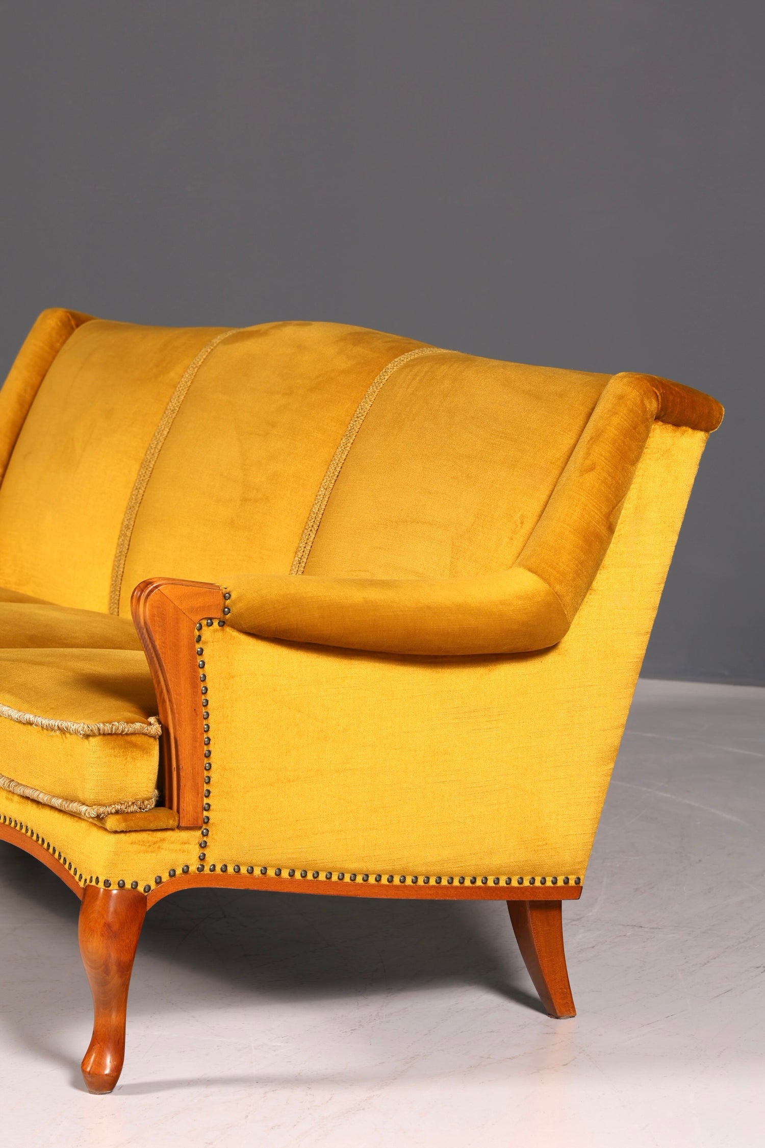 G059 Finish Wunderschönes Chippendale Sofa Antik Barock Stil Wiener Geflecht Couch 3-Sitzer Canapé