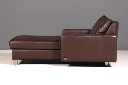 Wunderschöne Stressless E200 Récamière Echtleder Braun Longchair Ottomane Ledersofa Relaxliege Vintage