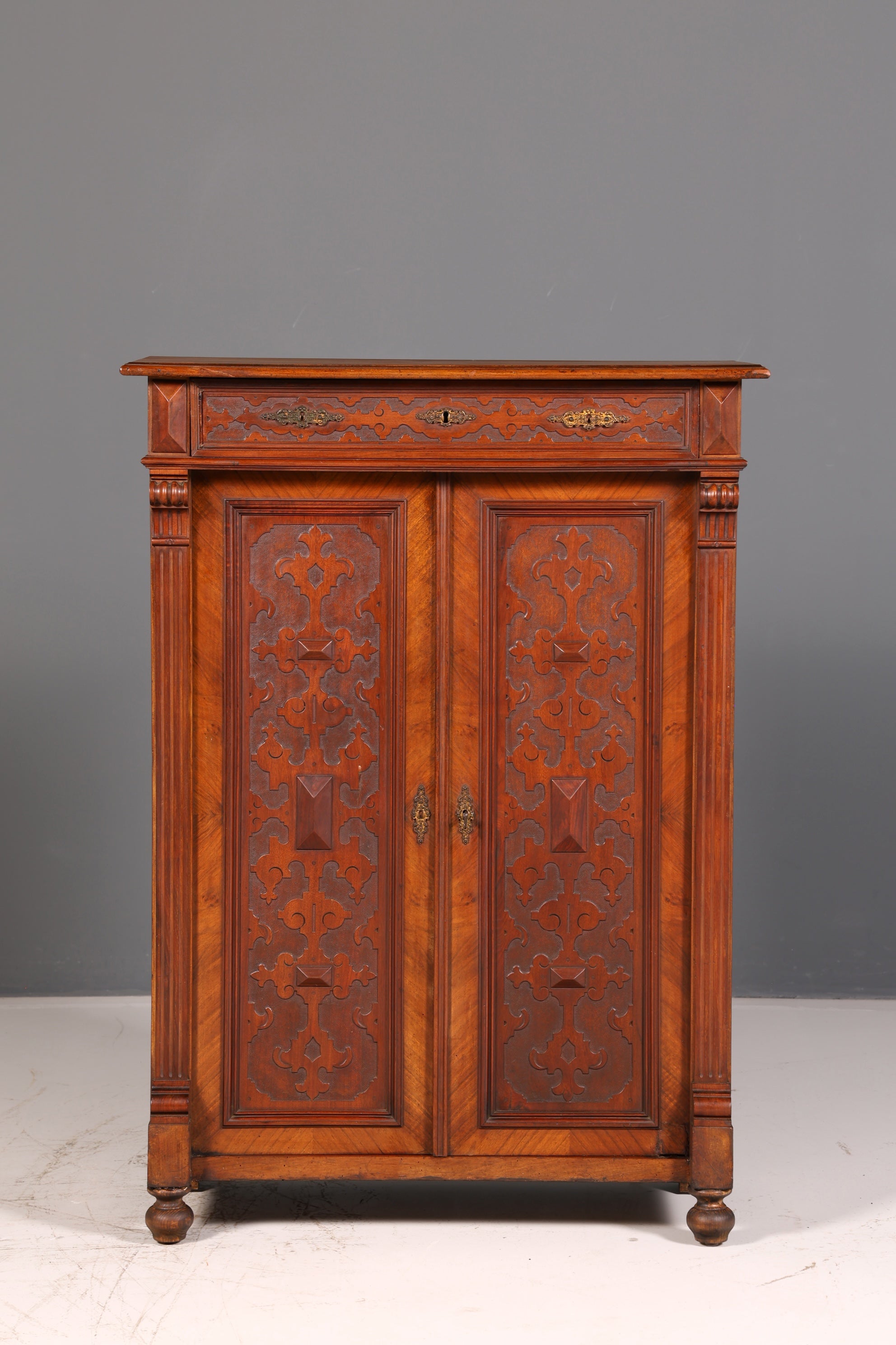 Wunderschönes Gründerzeit Vertiko Jugendstil Schrank Antik Highboard Buffet Kommode Vintage