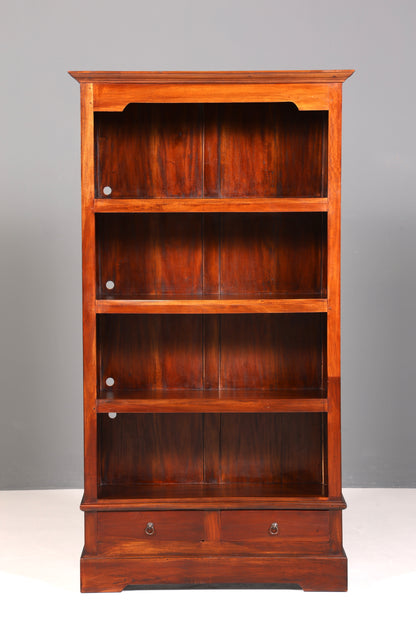 Traumhaftes Regal im Kolonial Stil Schrank Englisch Antik Stil Bücherregal Bibliothek Bookshelf 1 von 3