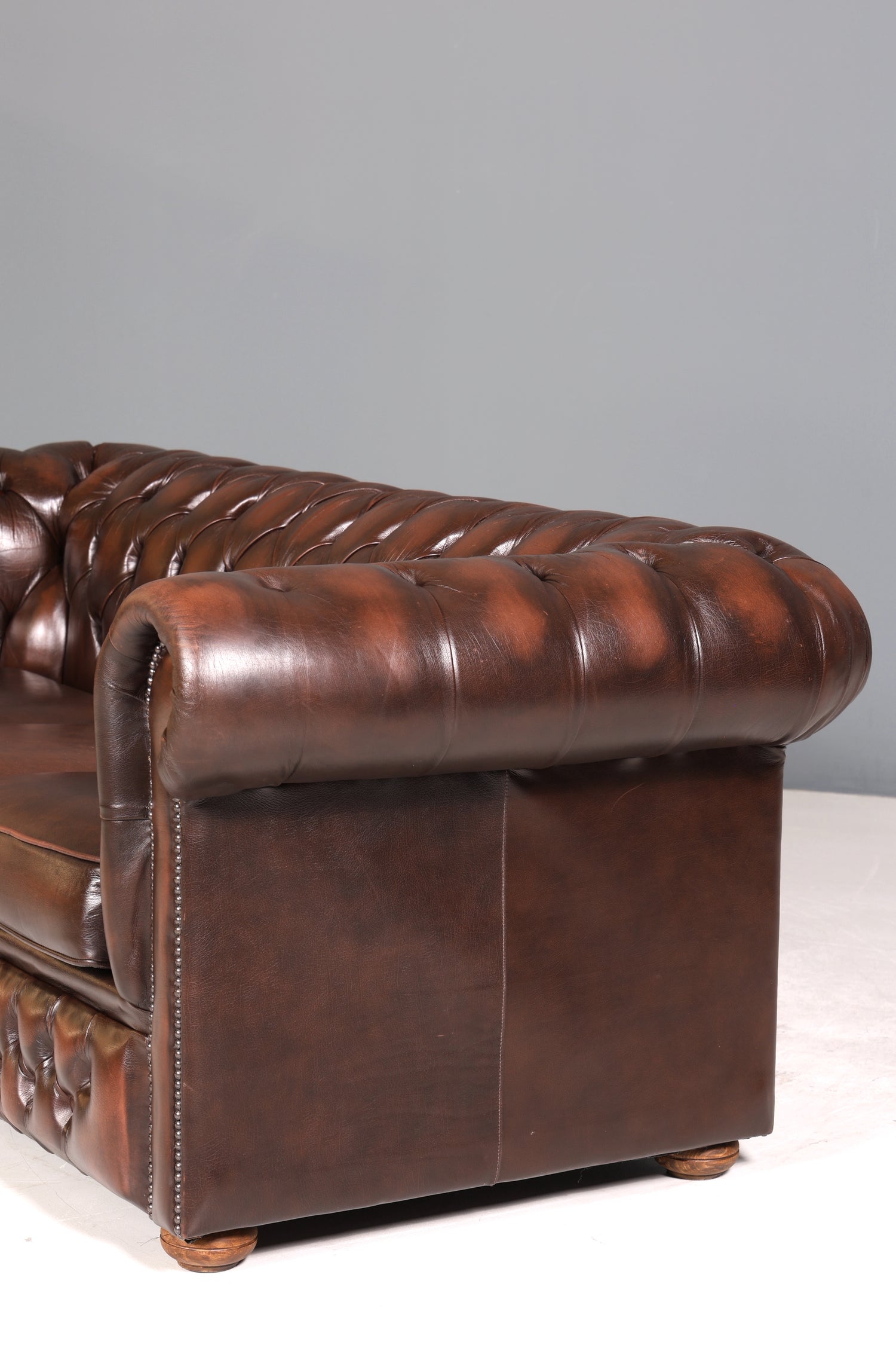 Wunderschönes Original Chesterfield Sofa 3- Sitzer echt Leder Couch Englisch 2 von 2