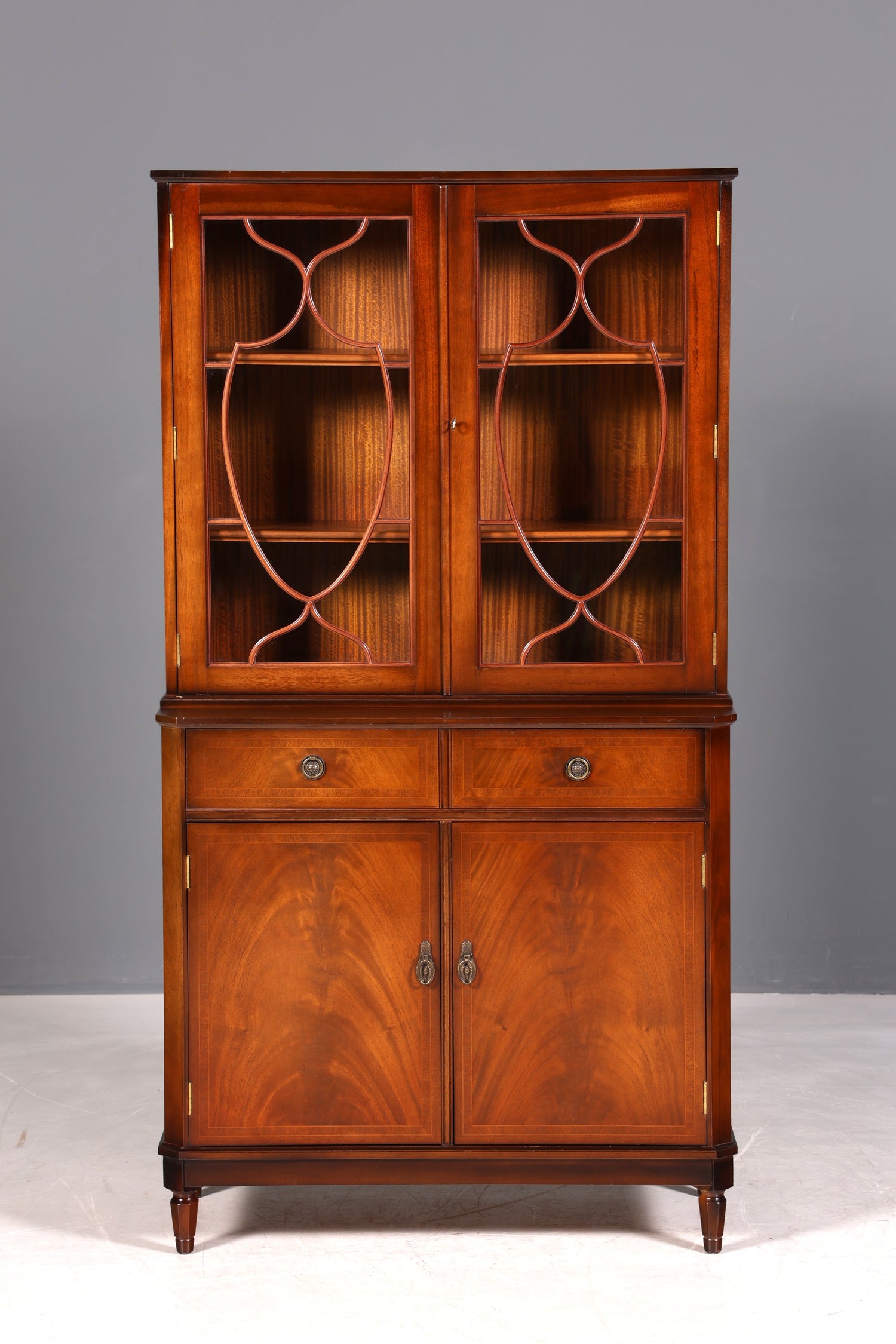 F968 Finish cm Wunderschöne Englische Vitrine Bibliothek Bücherschrank UK Buffet Schrank 60s Jahre