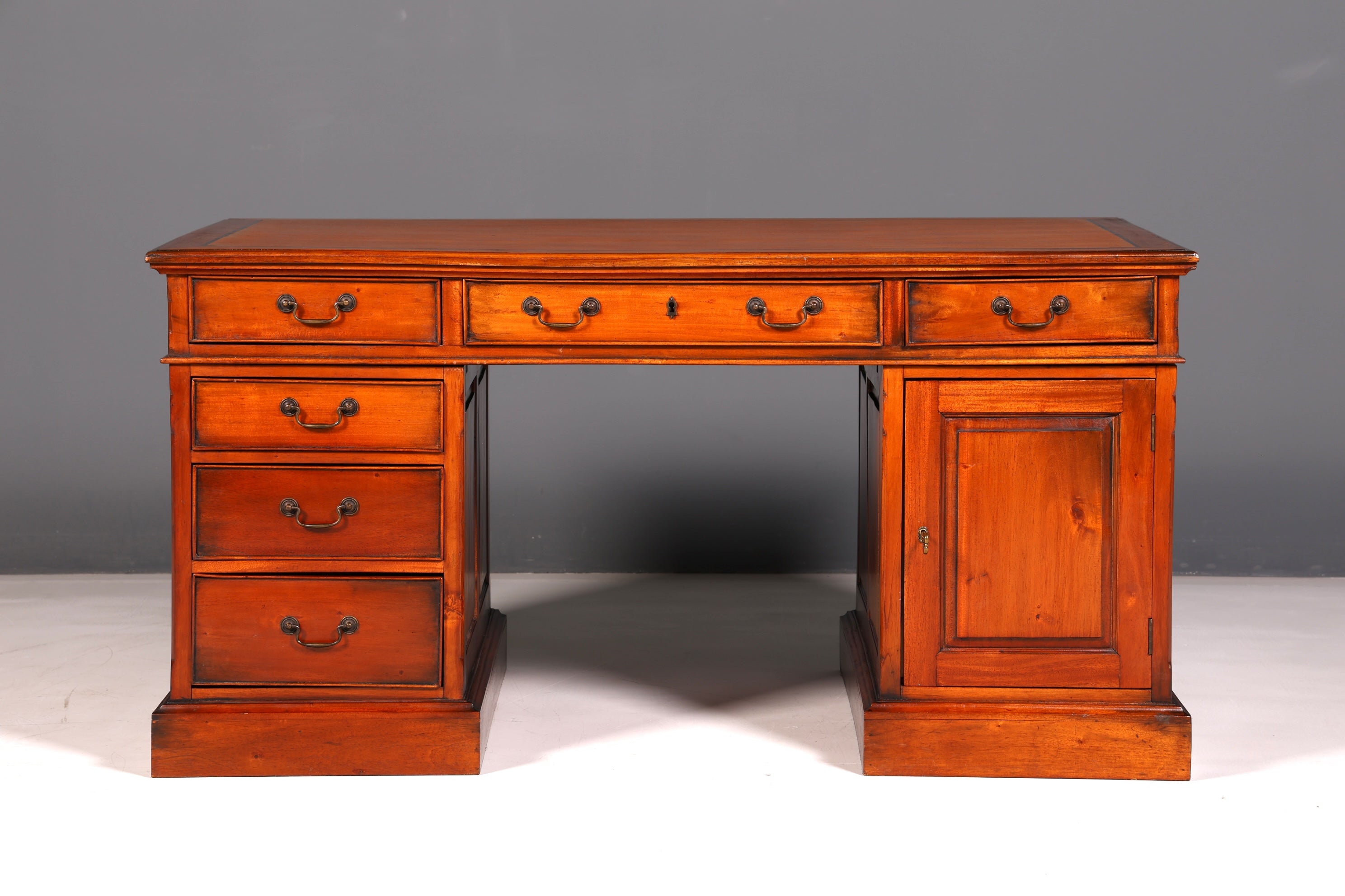 Beautiful English Mahogany Desk Antique Office Desk Partner Desk