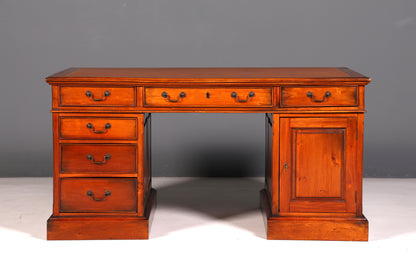 Beautiful English Mahogany Desk Antique Office Desk Partner Desk