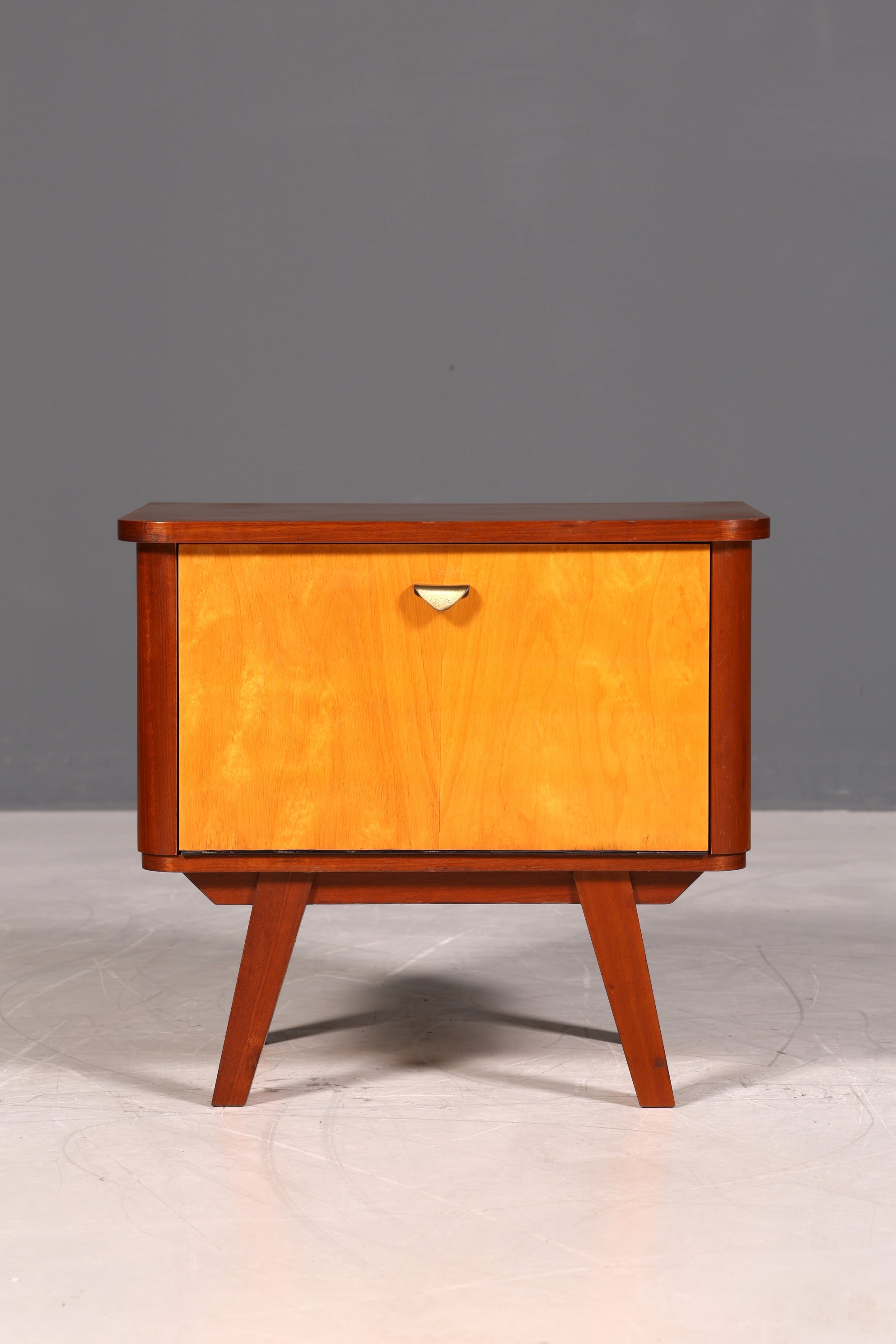 Schlichte Mid Century Kommode Vintage Klappschränkchen Danish Design Nachttisch