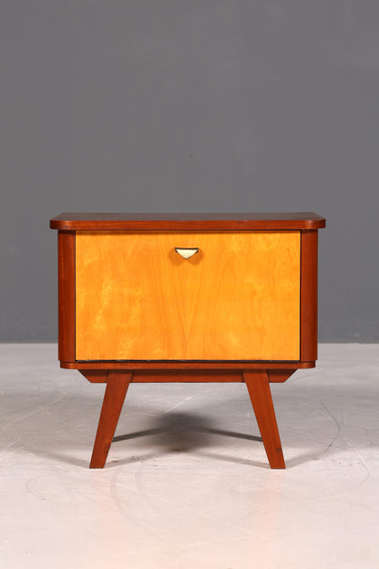 Schlichte Mid Century Kommode Vintage Klappschränkchen Danish Design Nachttisch