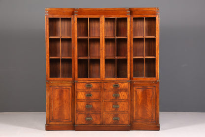 Wunderschöner Maritimer Vitrinenschrank Englisch Bibliothek Bücherschrank Buffet Antik Massiv Echt Holz Schrank UK Vintage