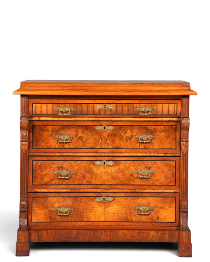 Wunderschöne Gründerzeit Kommode Louis Philippe Nussbaum Schubladen Kommode Sideboard um 1880