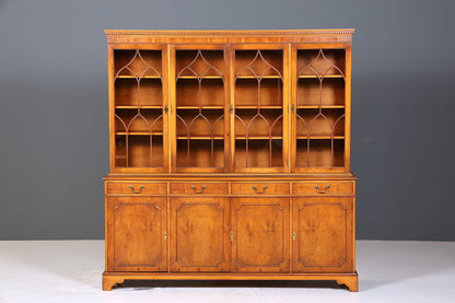 Wunderschöne Englische Vitrine Bücherschrank Buffet Antik Stil Englisch Eibe Glasvitrine Bibliothek