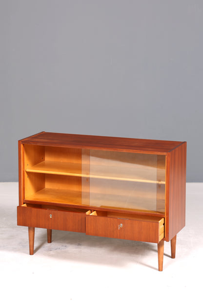 Wunderschöne Mid Century Vitrine Vintage Schrank Retro Regal Bücherregal TV Sideboard 60s