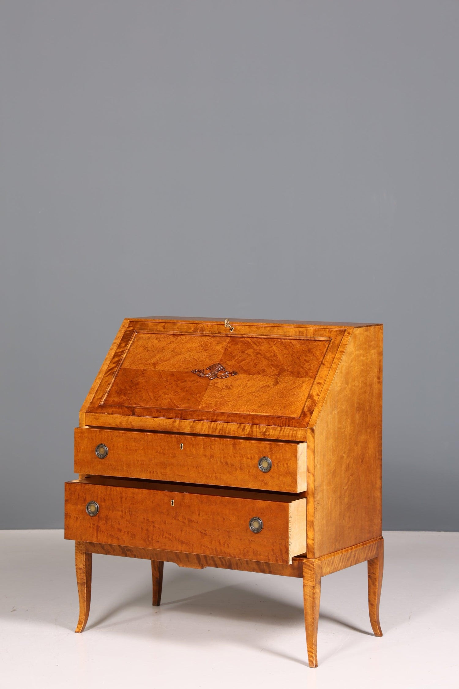 Stilvoller Sekretär um 1930 Büro Kommode echt Holz Schreibtisch Bürokommode