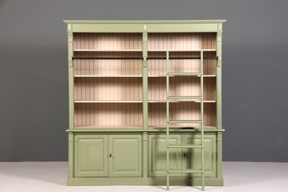 Traumhaftes XXL Landhaus Stil Bibliothek Bücherregal Schrank Antik Kolonial Stil Regal massiv Holz Buchablage