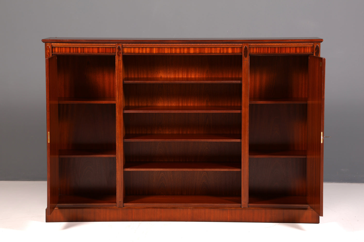Beautiful Heldense Bookcase, Mahogany, English-Style Shelf, Bookshelf, Book Storage, Antique, Vintage