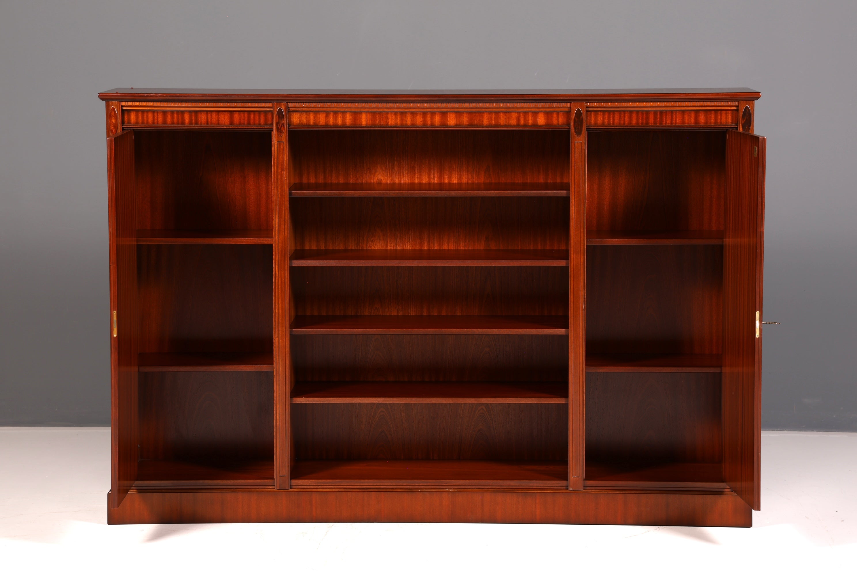 Beautiful Heldense Bookcase, Mahogany, English-Style Shelf, Bookshelf, Book Storage, Antique, Vintage