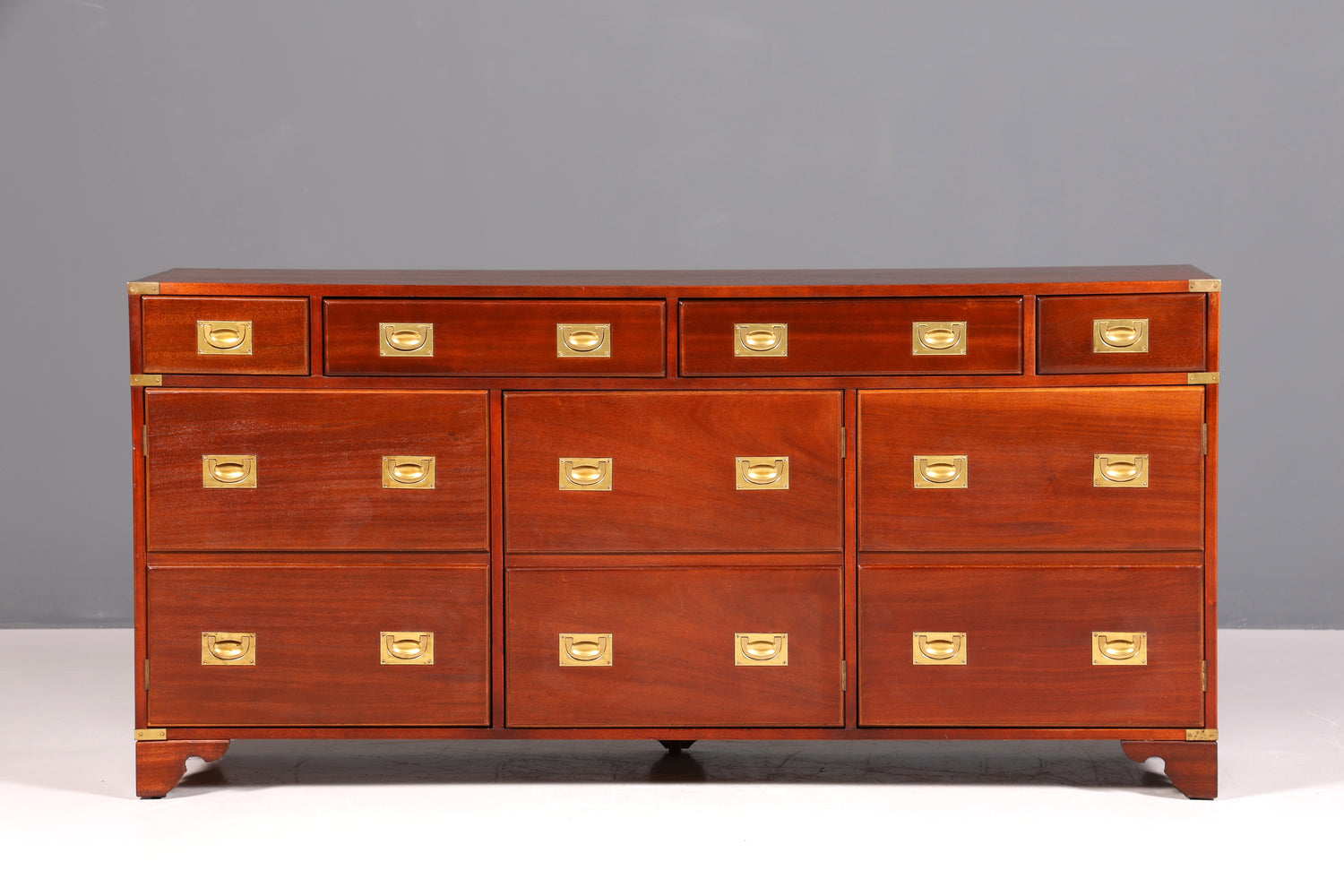 Beeindruckendes Maritim Sideboard Englische Schiffs Kommode Englisch Antik Schrank Military Chest