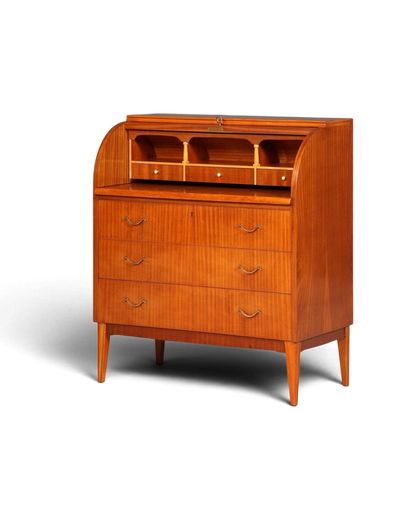 Wunderschöner Mid Century Rollladen Sekretär echt Holz Büro Schrank Vintage Schreibkommode