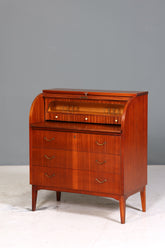 Traumhafter Mid Century Rollladen Sekretär Danish Design echt Holz Rollladen Kommode