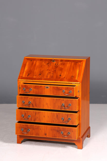 Wunderschöner Englischer Sekretär Eibe Schreibkommode Antik Stil Kommode UK Schreibtisch