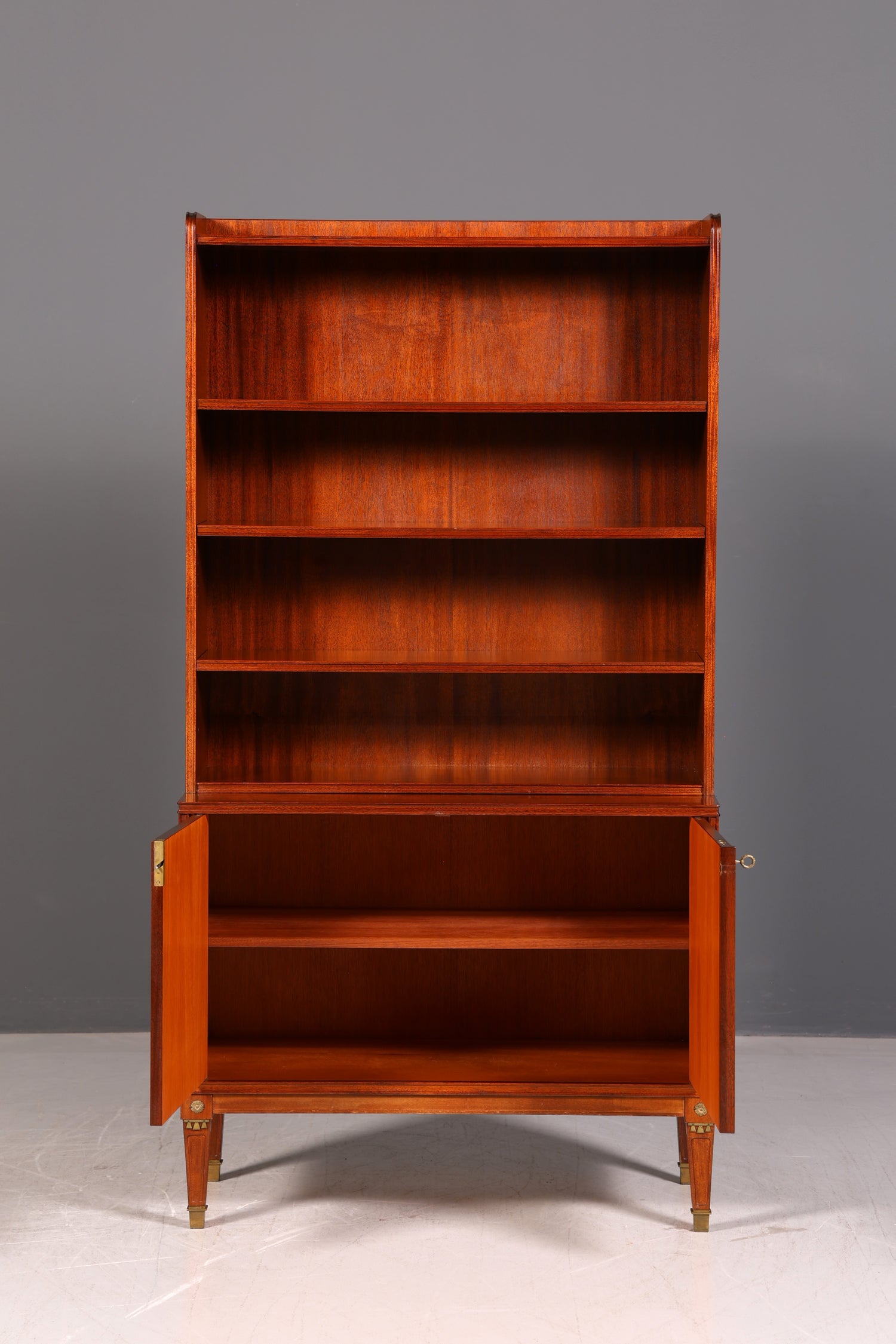 Beautiful Gustavian Style Shelf Bookcase Cabinet Highboard Vintage Real Wood Antique