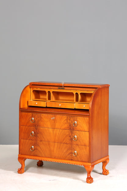 Wunderschöner Rollladen Sekretär um 1930 Büro Kommode echt Holz Barock Stil Schreibtisch Bürokommode