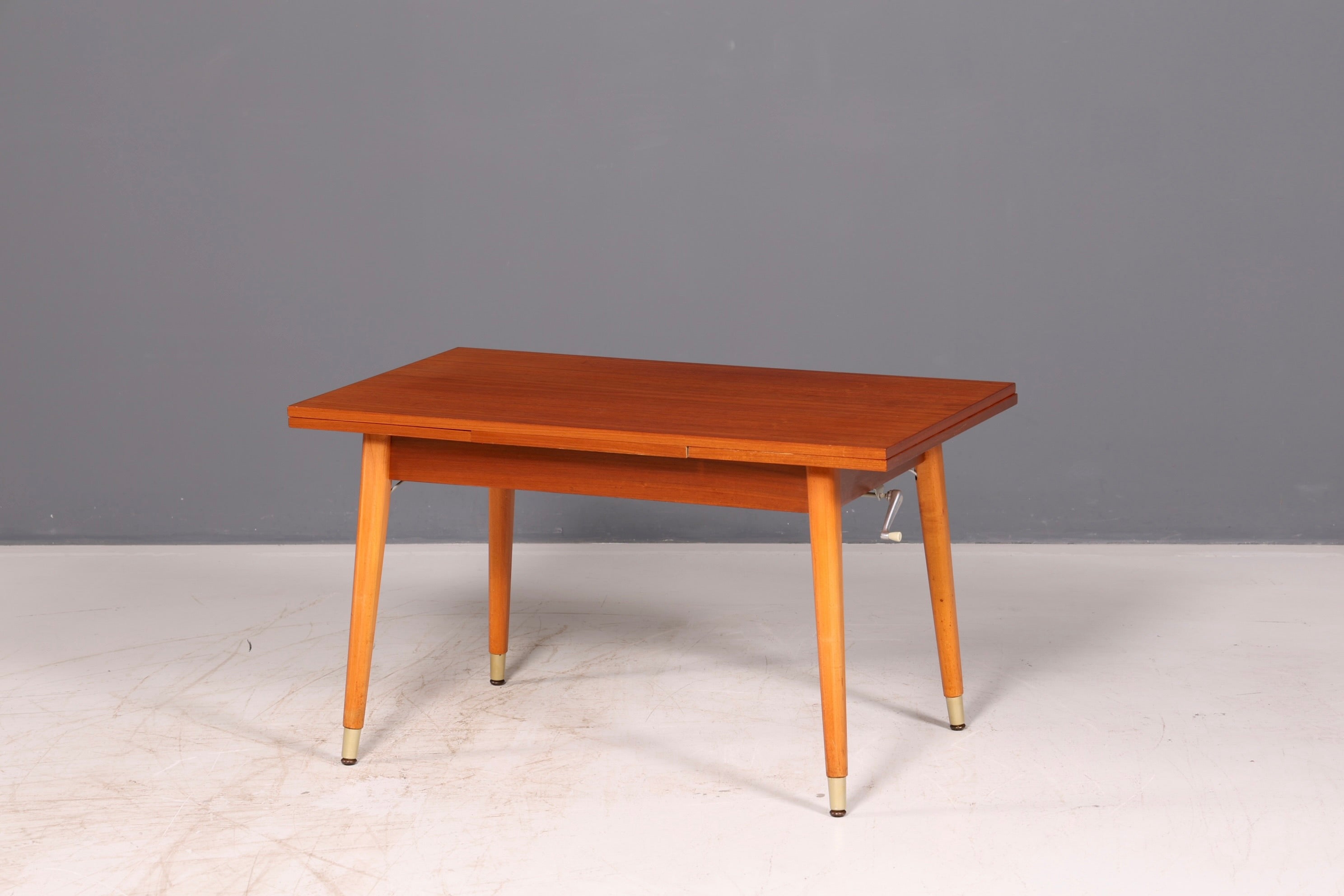 Wunderschöner Mid Century Küchentisch Vintage Tisch ausziehbar höhenverstellbar Esstisch 60s Holz