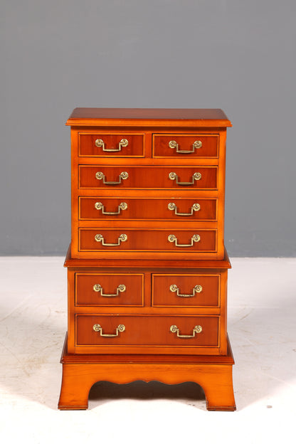 Wunderschöne Englische Kommode Eibe Antik Vertiko Schubladenkommode Chest Echt Holz Vintage