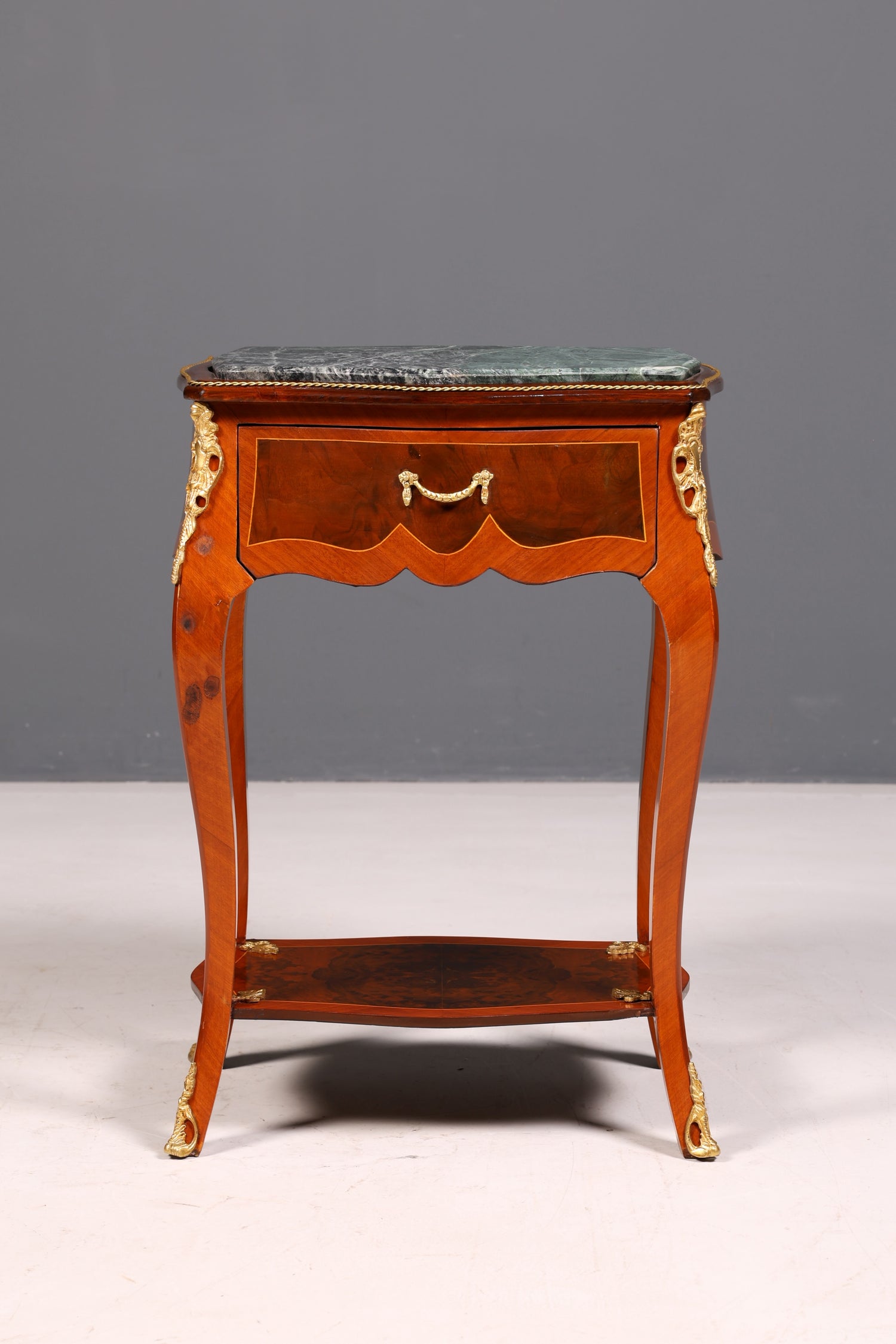 Dreamy Louis XV side table, Baroque style, marble console table, chest of drawers, telephone table