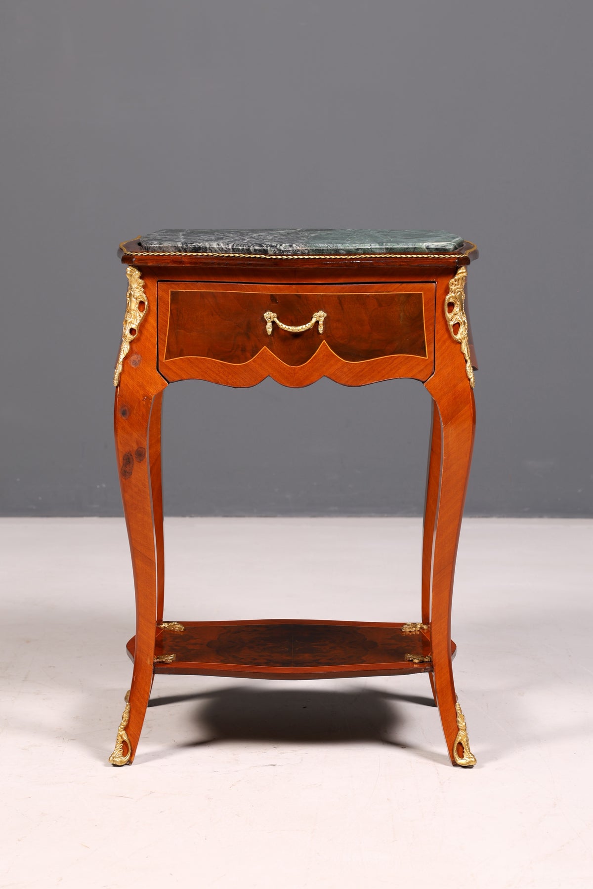 Dreamy Louis XV side table, Baroque style, marble console table, chest of drawers, telephone table