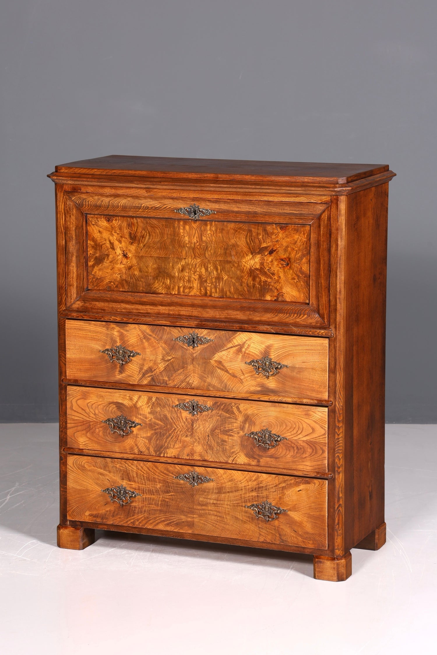 F830 Finish Wunderschöner Gründerzeit Sekretär Kommode Jugendstil Schubladenkommode Antik Vertiko