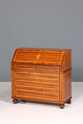 Wunderschöner Englischer Sekretär Schreibkommode echt Holz Schreibtisch Intarsien Kommode