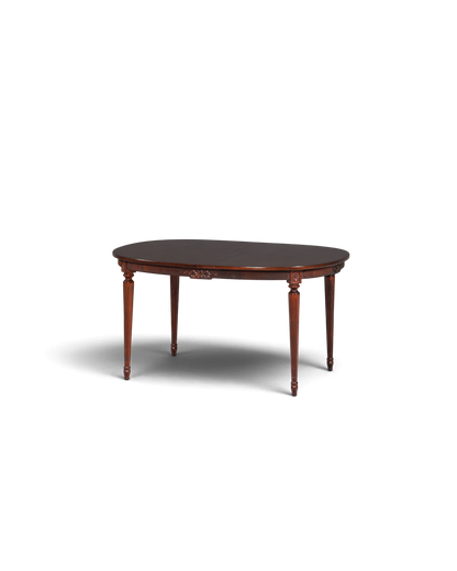 Hauptstadt Möblerei gustavian tarzı masif ahşap, oval, açılabilir antika yemek masası
