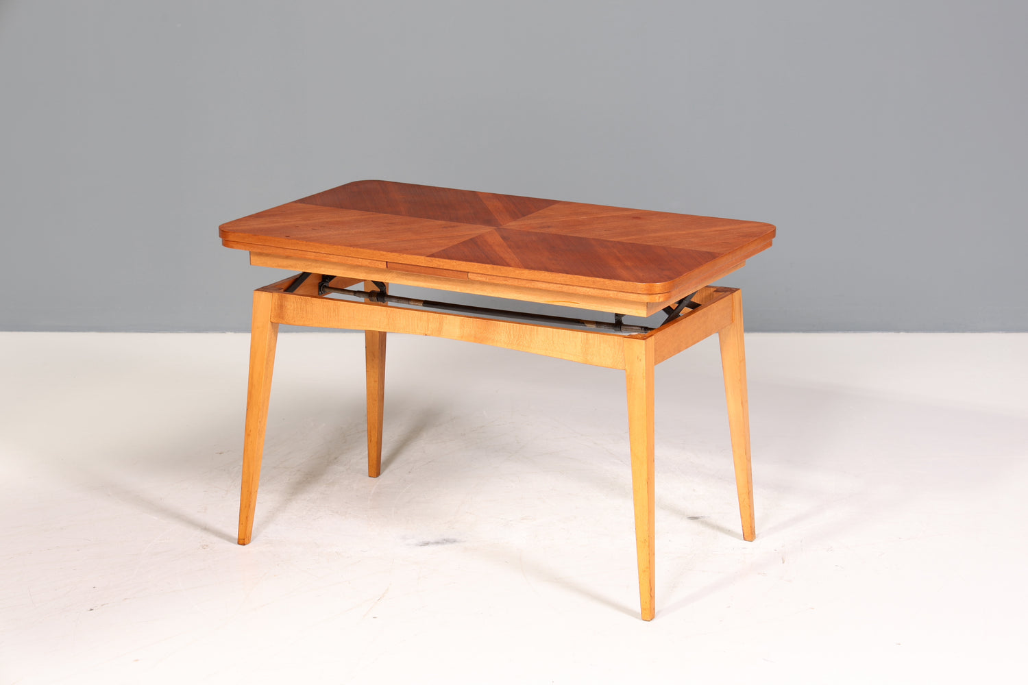 Wunderschöner Mid Century Tisch ausziehbar Retro Esstisch Vintage Küchentisch Höhenverstellbar