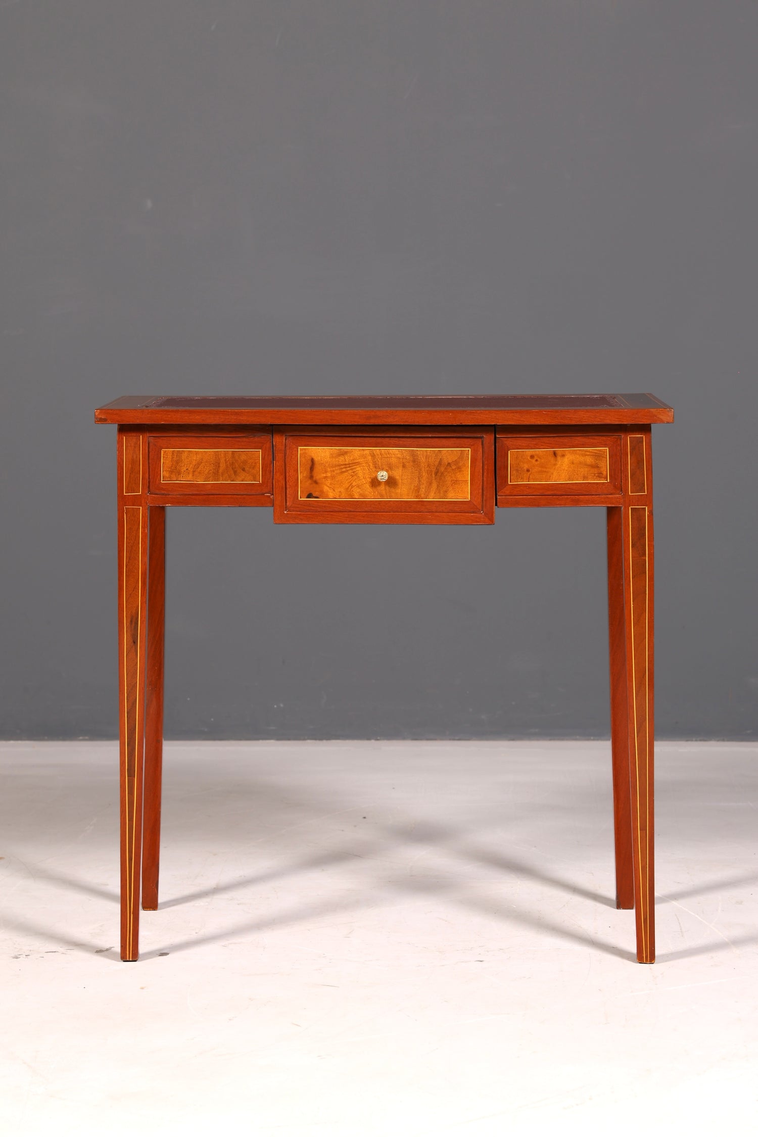 Beautiful delicate French desk in antique style, genuine wood office table