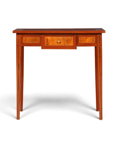 Hauptstadt Möblerei Schreibtisch im French-Desk-Stil aus Echtholz mit filigranen Details und einer Schublade