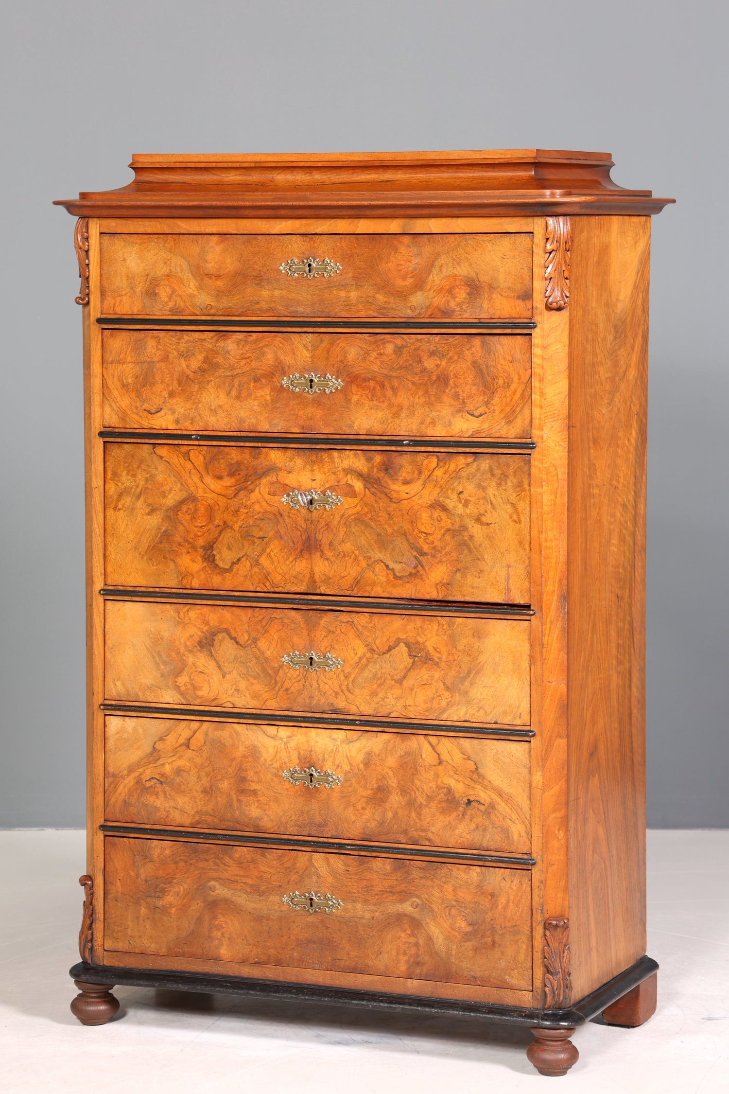 Wunderschöner Louis Philippe Sekretär Chiffoniere um 1880 Gründerzeit Vertiko Schrank Semainier