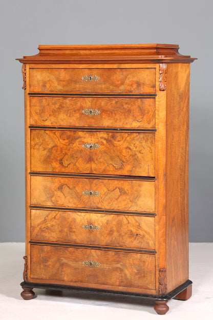 Wunderschöner Louis Philippe Sekretär Chiffoniere um 1880 Gründerzeit Vertiko Schrank Semainier