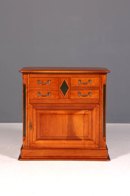 Edle Kommode im Biedermeier Stil Englischer Stil Eibe Echt Holz Sideboard Antik