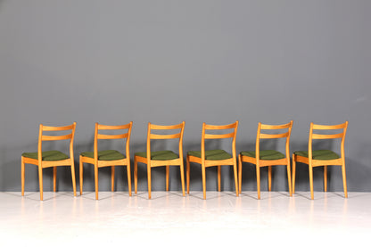 6x Schlichte Mid Century Stühle Retro Stuhlset Danish Design Küchenstühle Esszimmer Stühle