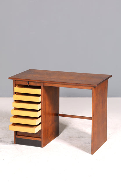 Stilvoller Bauhaus Rollladen Schreibtisch Mid Century echt Holz Bürotisch Office Table