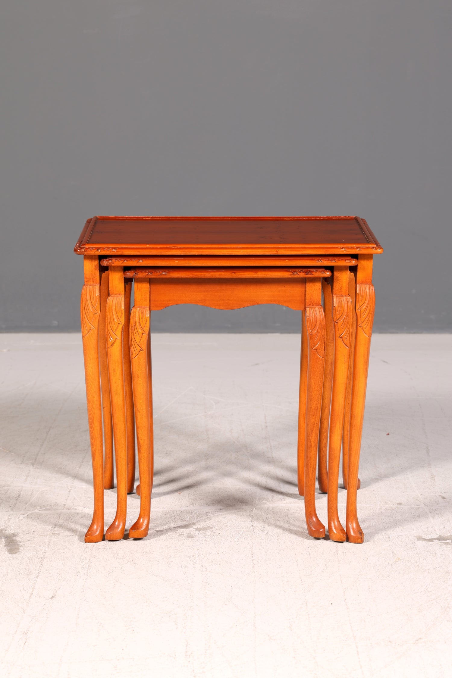 Wunderschöner Chippendale 3er Satz Beistelltisch Set Barock Stil Ablagetisch Set Tisch Set Antik Vintage