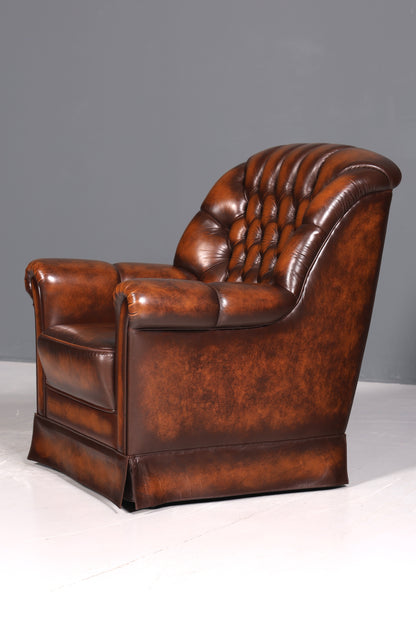 Stilvoller Original Chesterfield Sessel Englischer Armlehnsessel Englisch Herrensessel 3 von 3