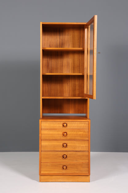 Mid Century Børge Morgensen Regal Vitrine Teak Bücherschrank