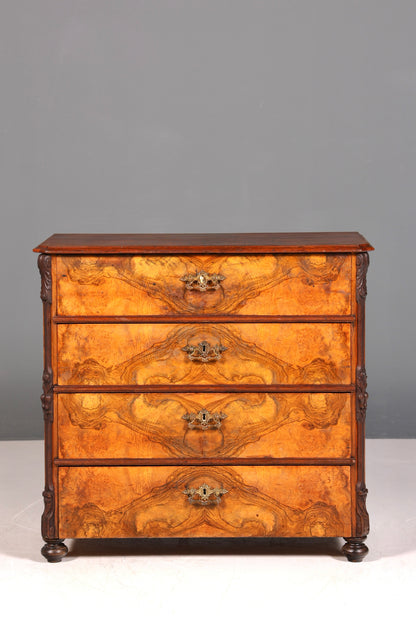 Wunderschöne Louis Philippe Kommode Nussbaum Gründerzeit Schubladen Kommode Sideboard um 1880