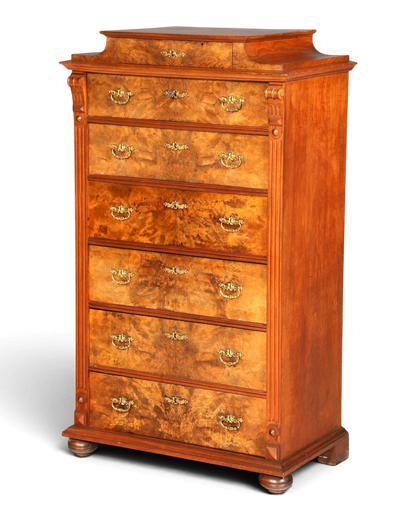 Stilvoller Gründerzeit Sekretär Vertiko Highboard Louis Philippe Chiffoniere Kommode um 1880