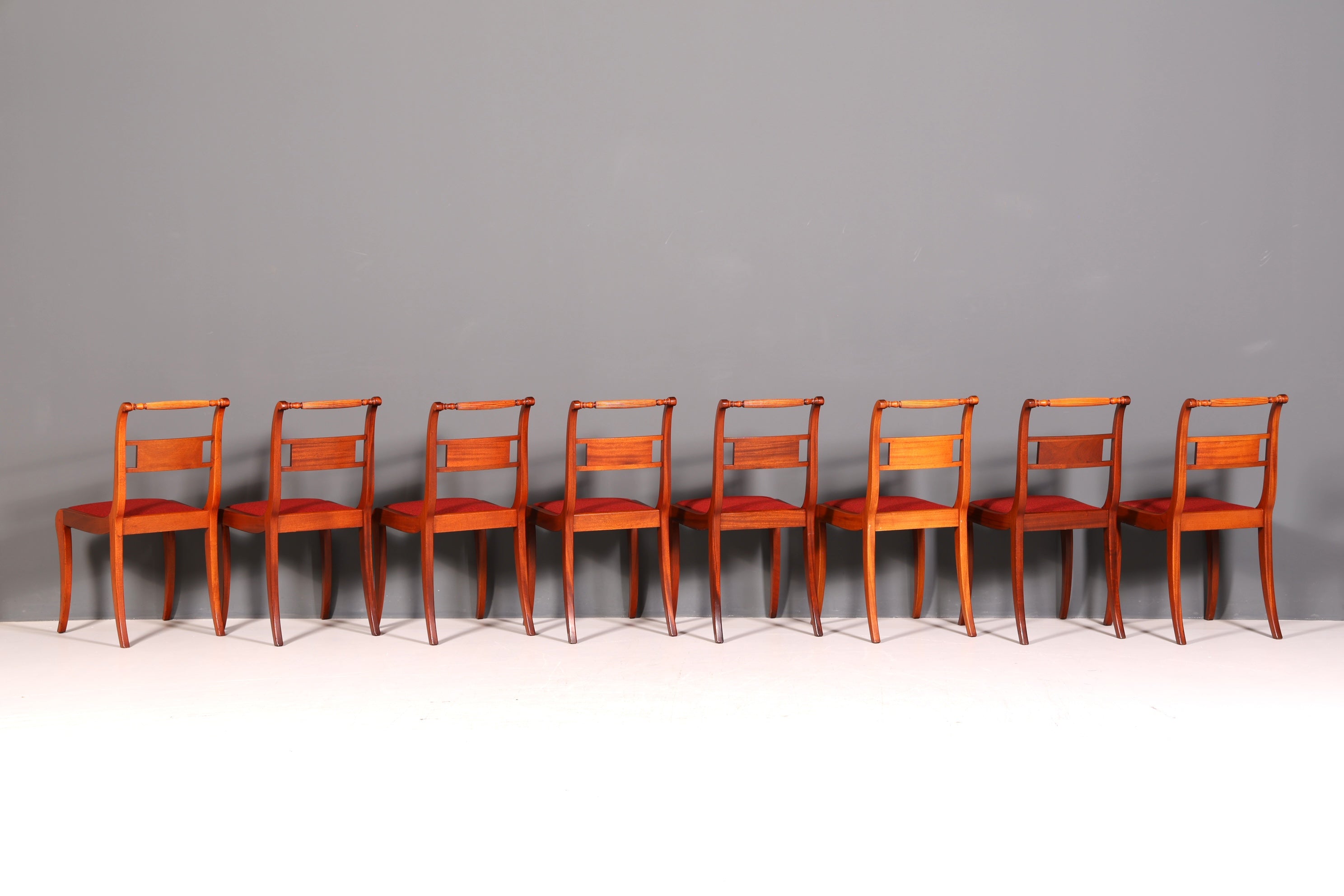 8x Edle Englische Stühle Englisch Dining Chairs Antik 60er Jahre Regency Küchenstühle Stuhlset